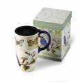 Bluebird and Butterflies Latte Travel Mug